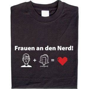 Fair gehandeltes Öko-T-Shirt: Frauen an den Nerd