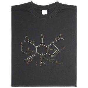 Fair gehandeltes Öko-T-Shirt: Koffein Molekül v2