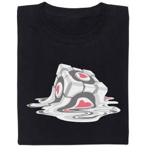 Fair gehandeltes Öko-T-Shirt: Schmelzender Companion Cube