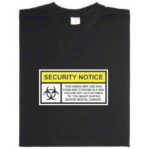 Fair gehandeltes Öko-T-Shirt: Security Notice