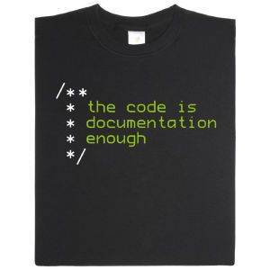 Fair gehandeltes Öko-T-Shirt: The code is documentation enough