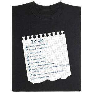 Fair gehandeltes Öko-T-Shirt: To-do-Liste