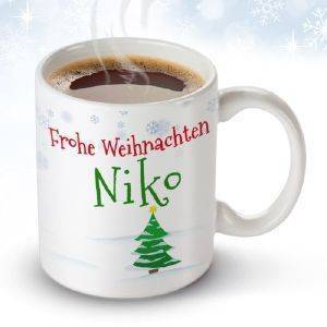 Personalisierte Weihnachtstasse