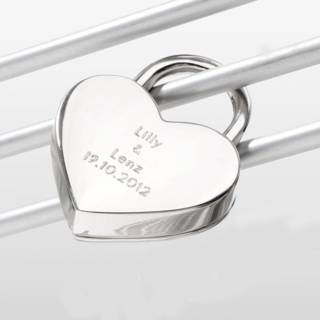 Romantisches Liebesschloss „Herz“ mit Geschenkverpackung